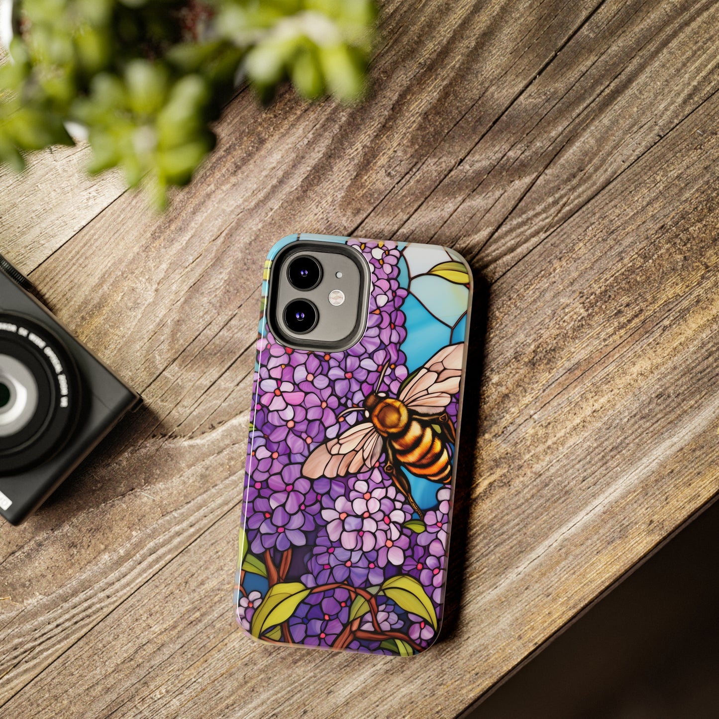 Honey Bee and Lilacs iPhone Case | Embrace the Sweetness of Nature's Workers