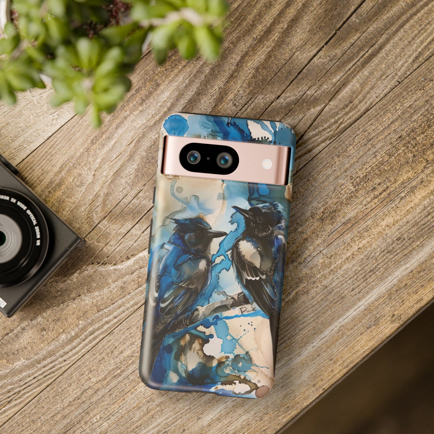 Blue Bird Watercolor Phone Case