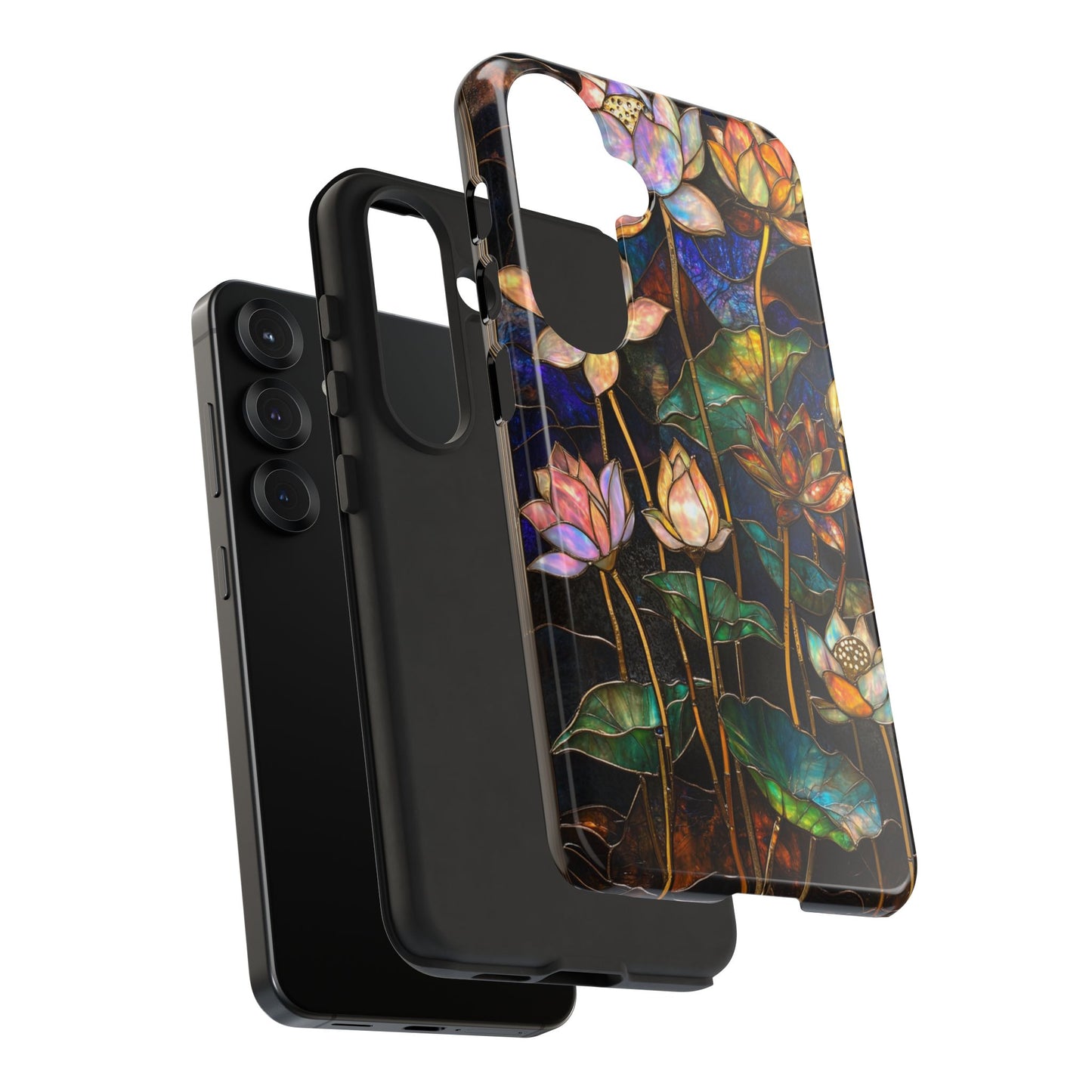 Zen Gold Floral Iridescent Lotus Phone Case
