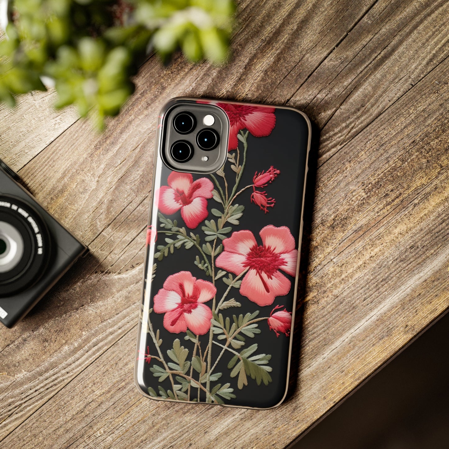 New Floral Embroidery iPhone Case | Embrace the Beauty of Intricate Stitching
