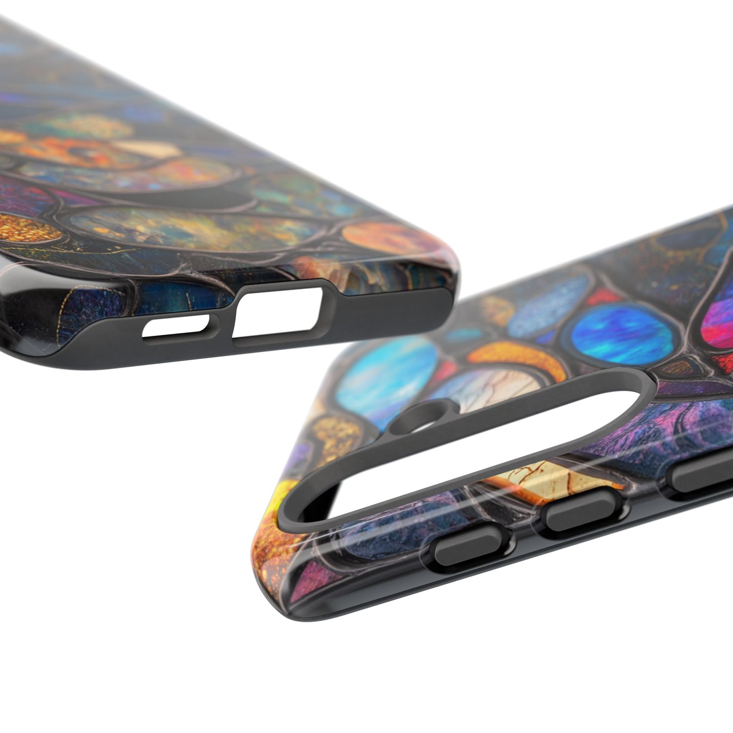 Opal & Gold Stained Glass Phone Case