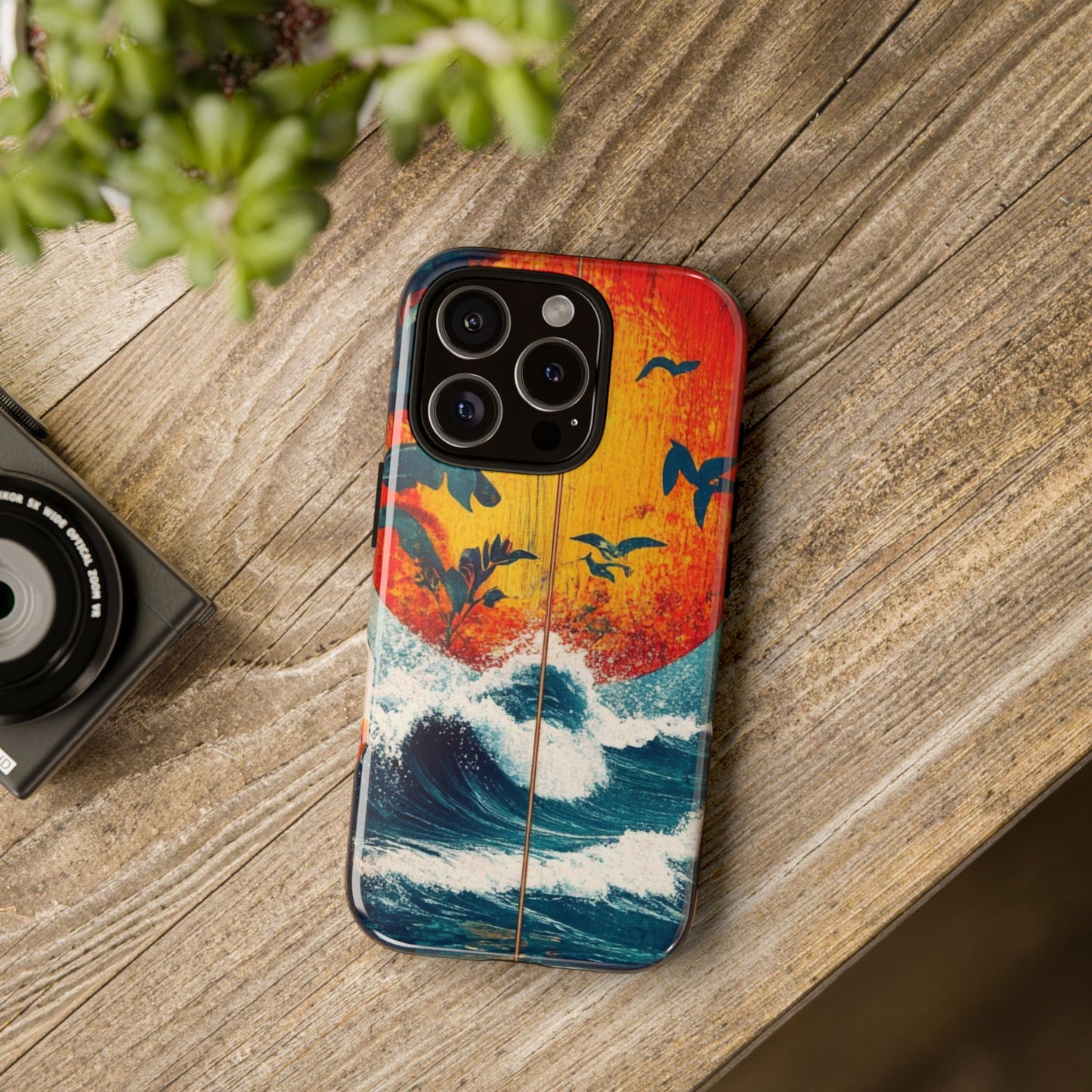 Retro Tropical Surf Art Phone Case