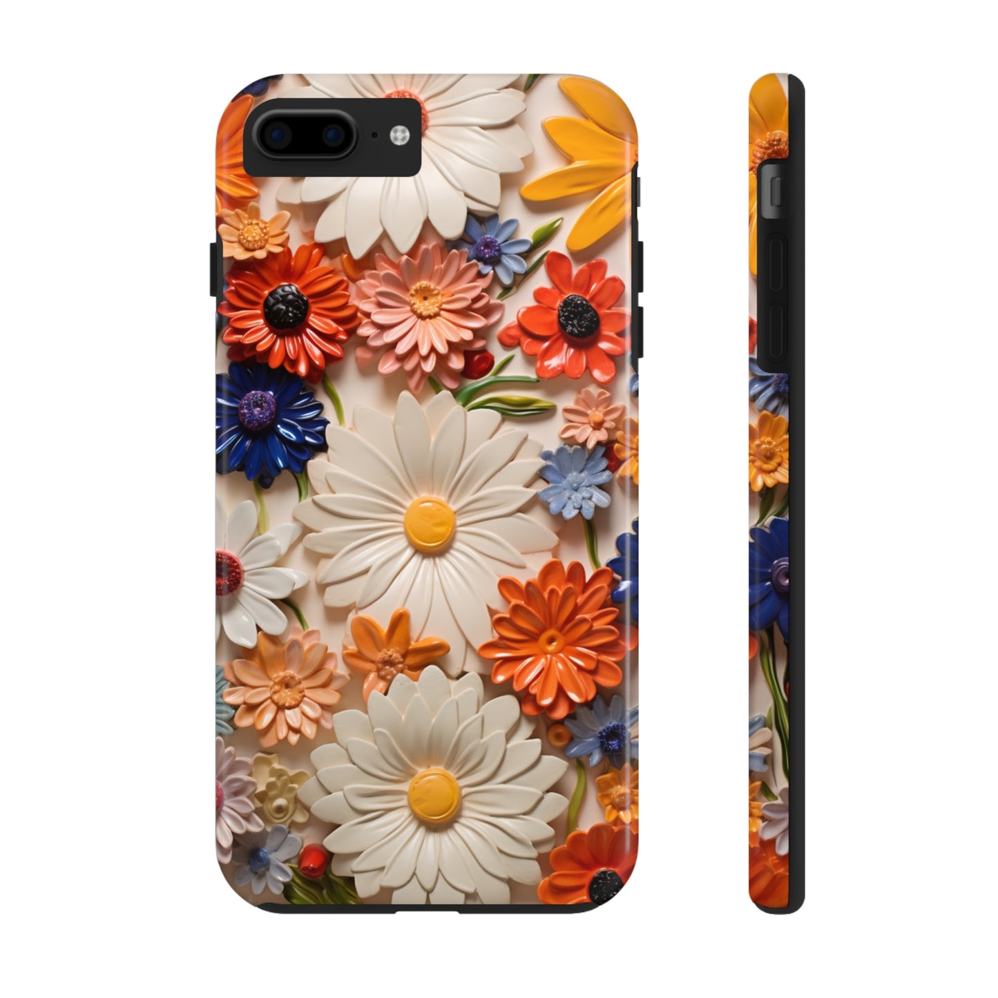 Color Splash Plastic Flower Tough iPhone Case | Vibrant Phone Cover