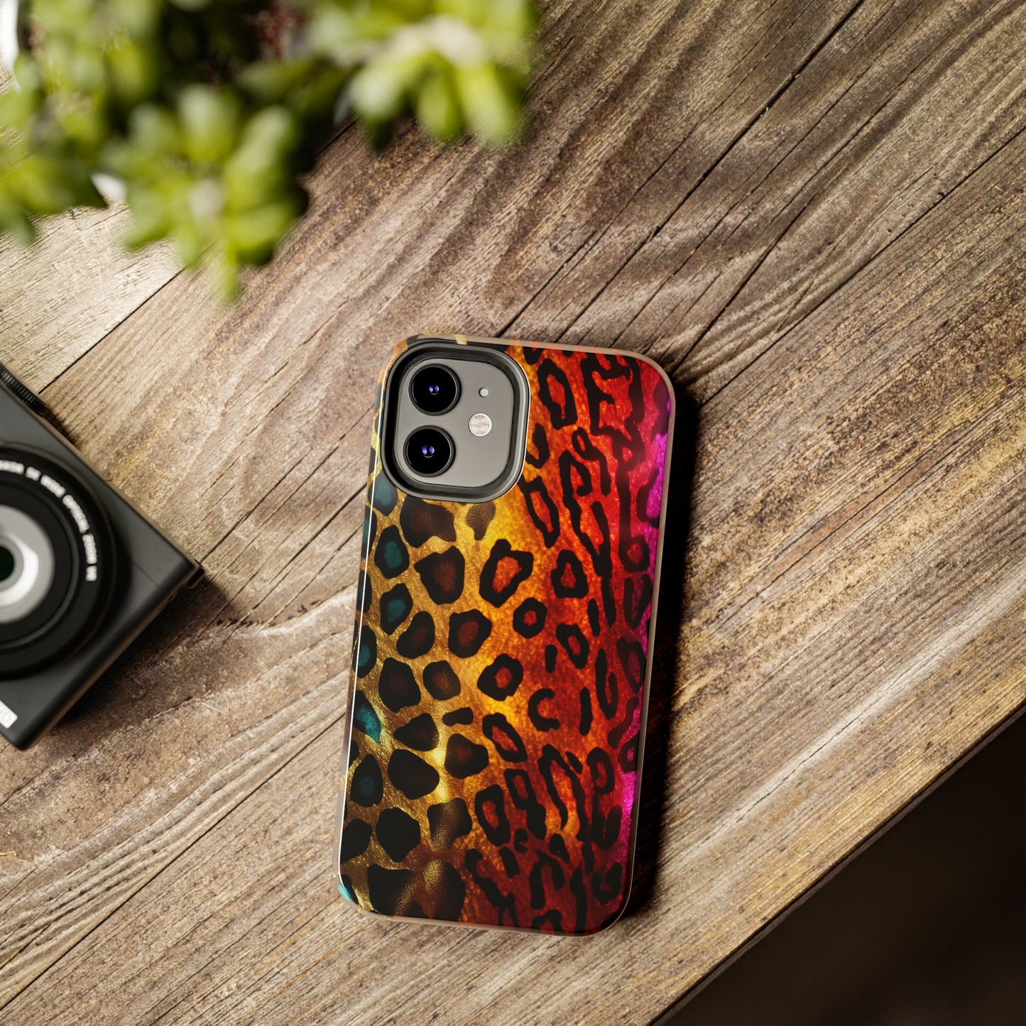 Psychedelic Rainbow Leopard Print | Dazzling iPhone Case