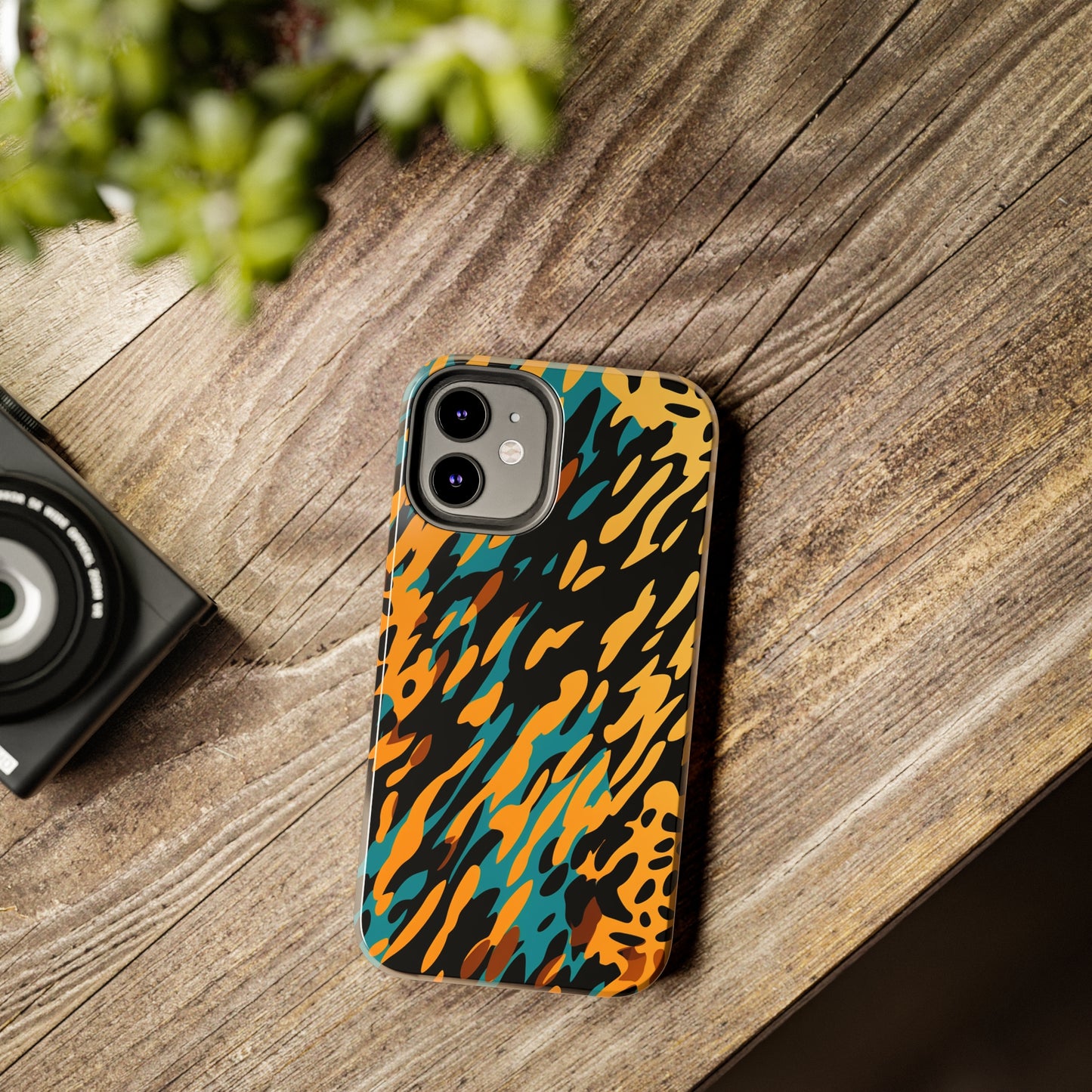 Luxury Leopard & Retro Magic Zebra: The Ultimate Wild Duo iPhone Case