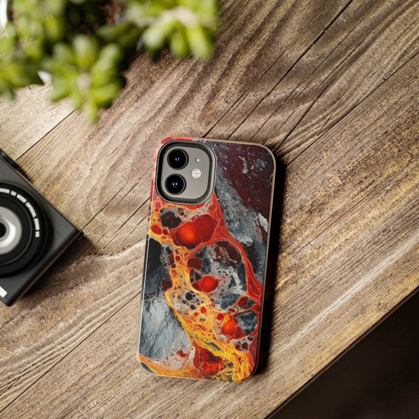 Marbled Dark Lava Flow iPhone Case | Embrace the Mesmerizing Multicolor Art