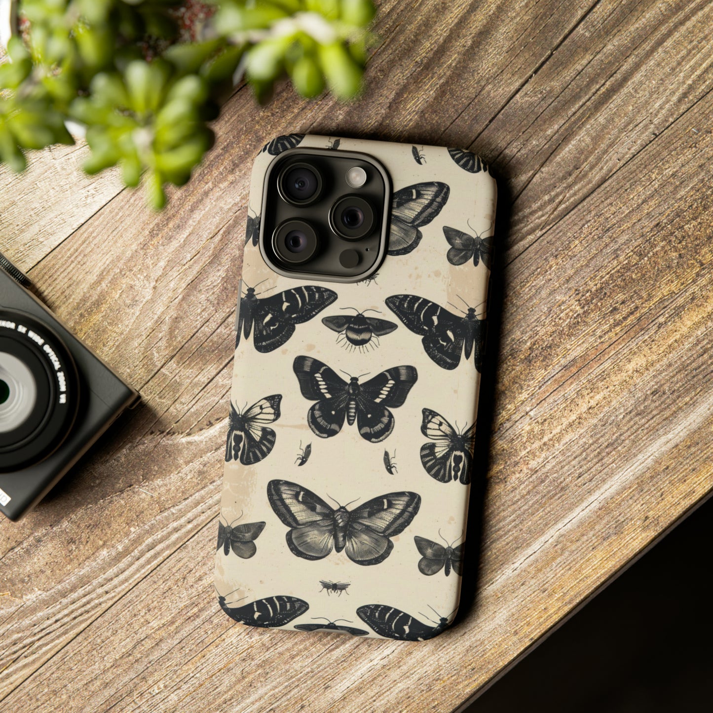 Goth Moth Vintage Vibe Phone Case