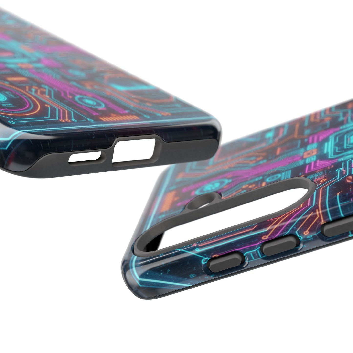 Cyber Circuit Phone Case Neon Tech