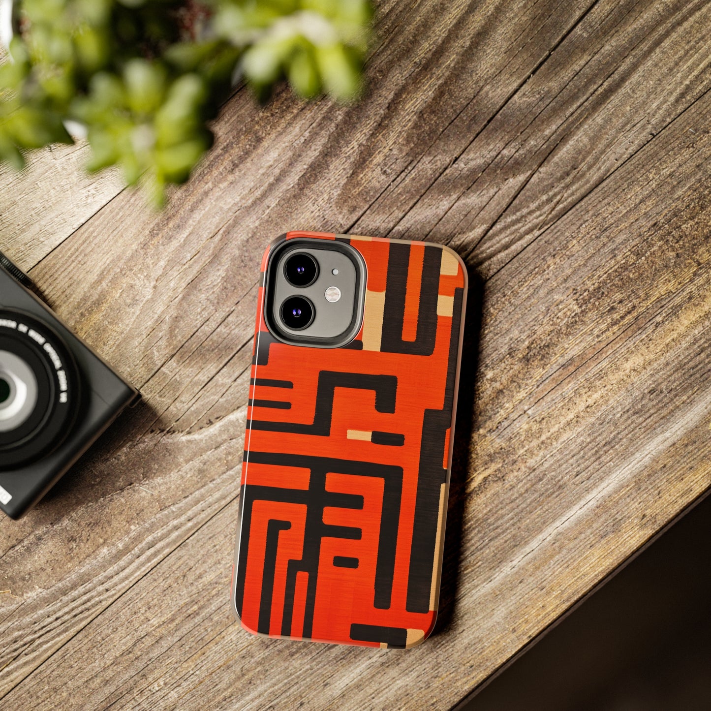 Bold & Durable: Geometric Art Pattern Tough Case for Apple iPhone Models