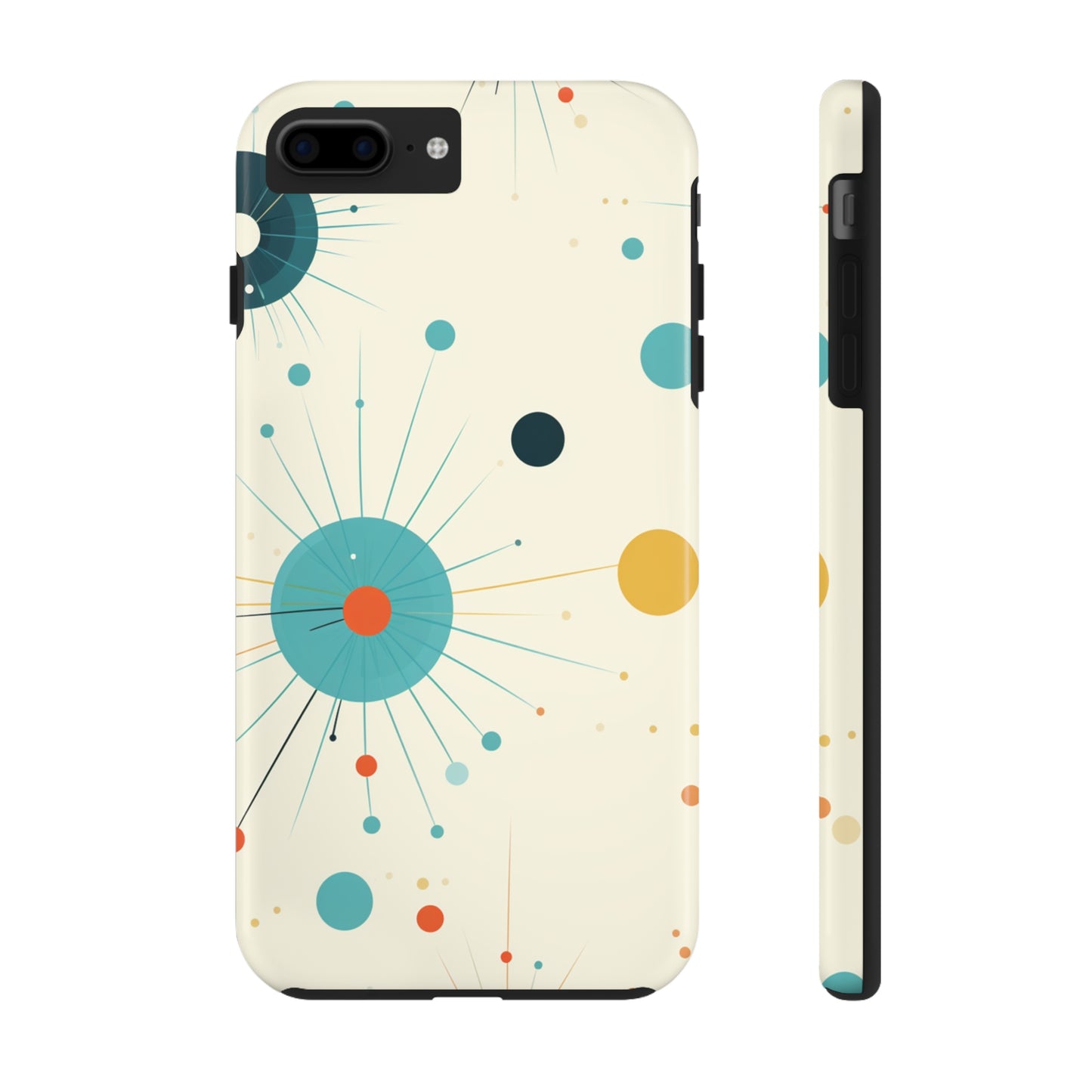 Mid-Century Atomic Age Tough iPhone Case | Retro Phone Cover