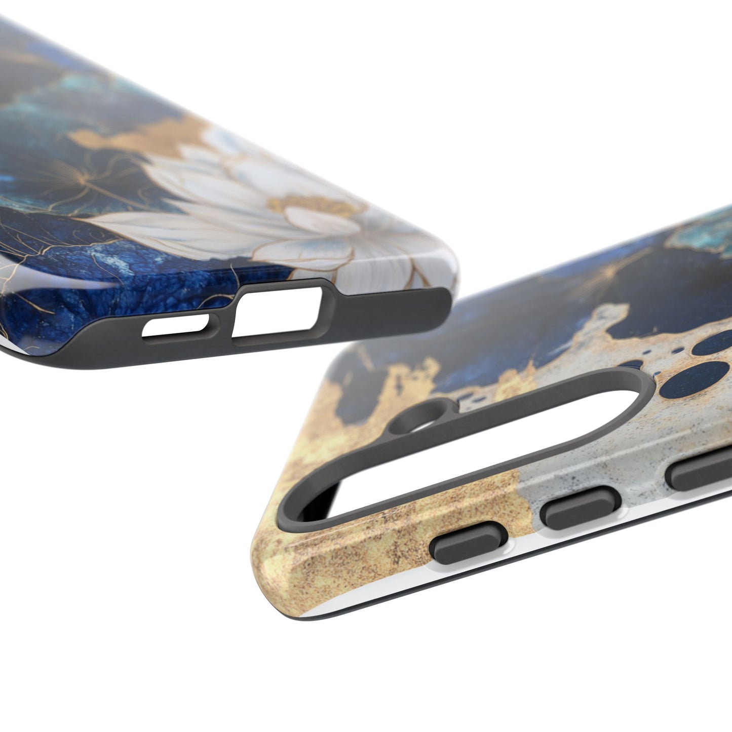 Zen Stained Glass Lotus Floral Design Phone Case for iPhone 16, 15, Pro Max, 13, 12 & Samsung S25, S24, S21, Google Pixel 9 Case