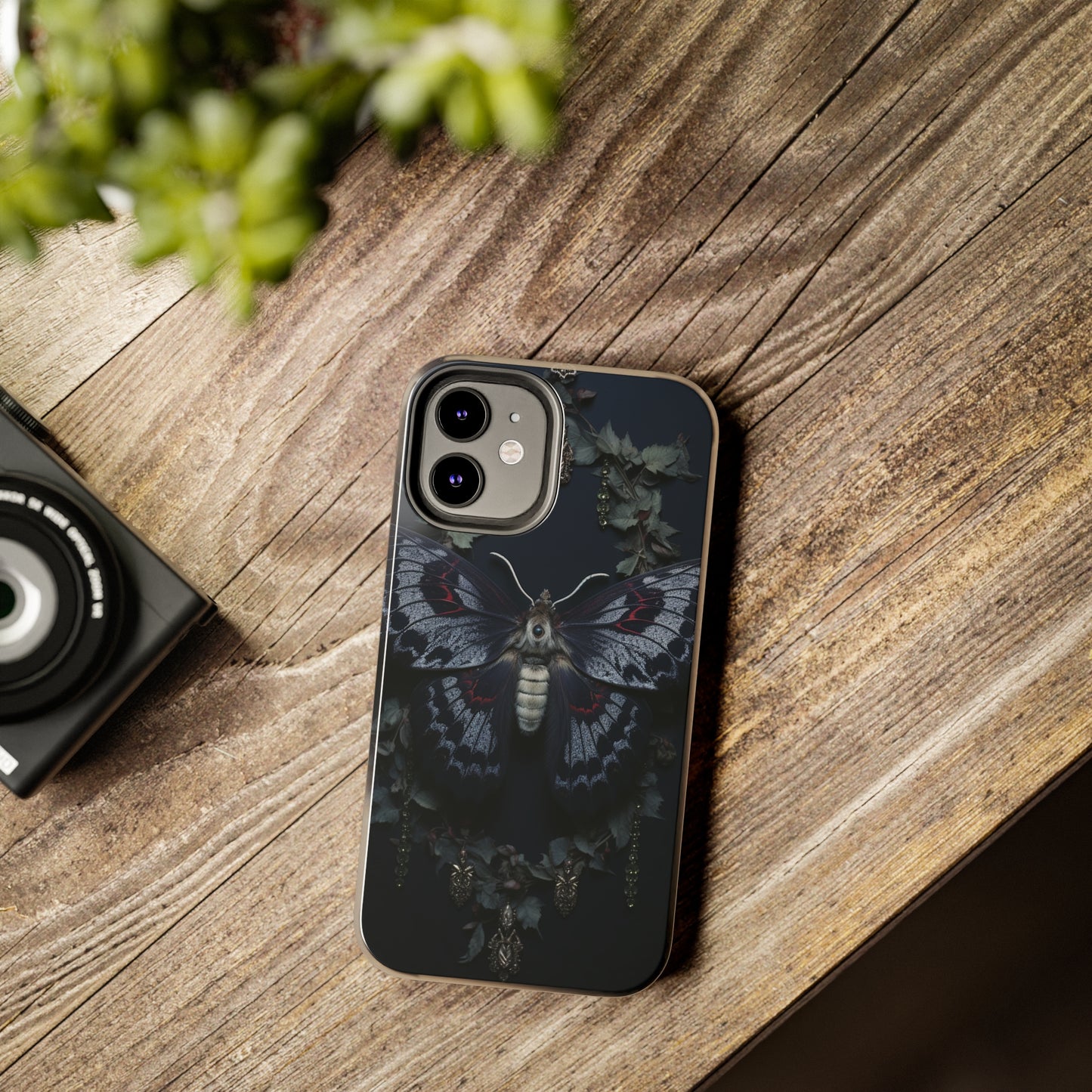iPhone 12 Case Goth Moth: Dark Academia Gothic Inspired iPhone Tough Case
