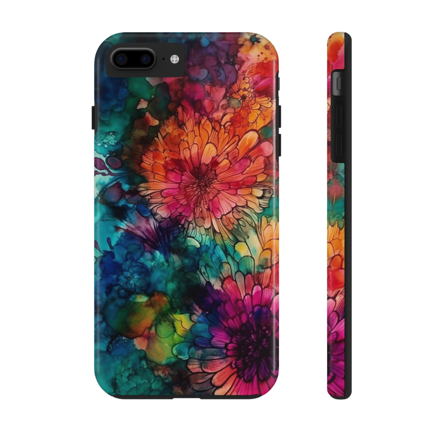 Floral Kaleidoscope: A Color Explosion iPhone Case | Tough iPhone Case