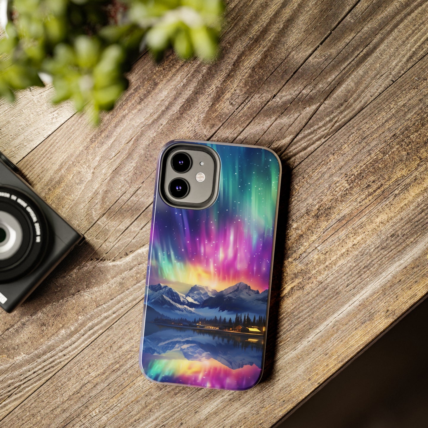 Celestial Dance: Aurora Borealis Sky Rainbow | Magical iPhone Case for Astral Admirers