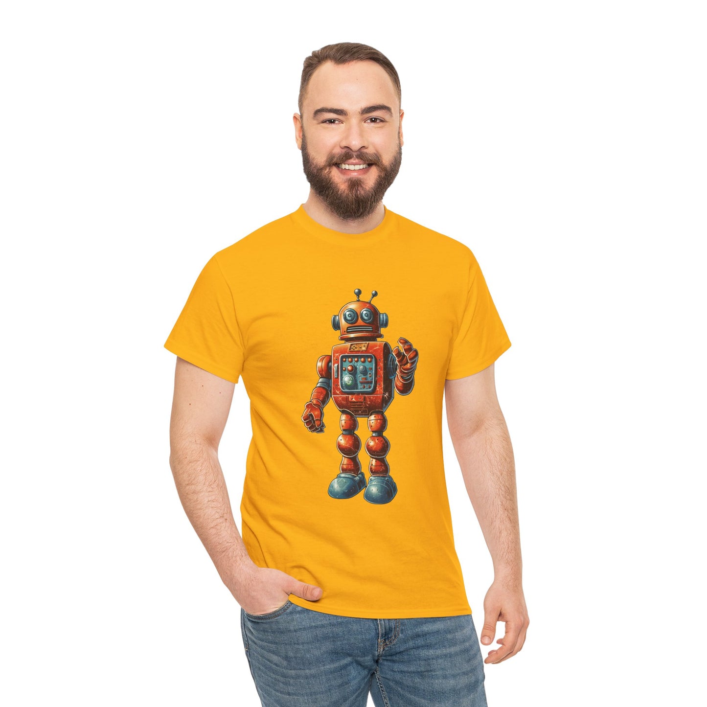 Cute Vintage 60s Robot Toy Sci Fi T Shirt Retro Space Nerd Tee