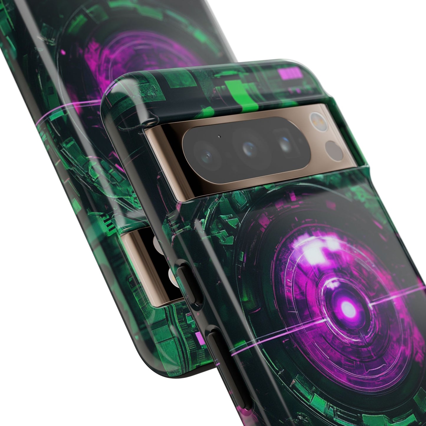 AI Bot Dark Techno Cyberpunk Scanner Phone Case