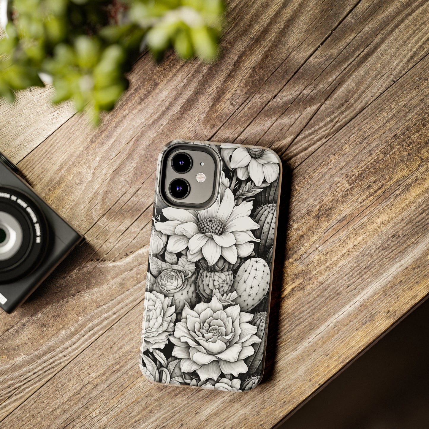 Desert Blooms: Floral Cactus Fusion | Nature's Resilience iPhone Case