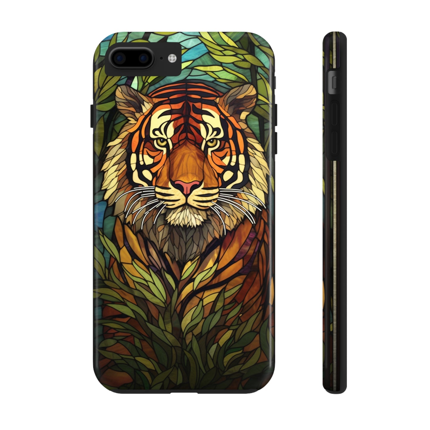 Tiger Stripes Stained Glass Jungle iPhone Tough Case | Unleash Your Wild Side with Exquisite Design and Reliable Protection