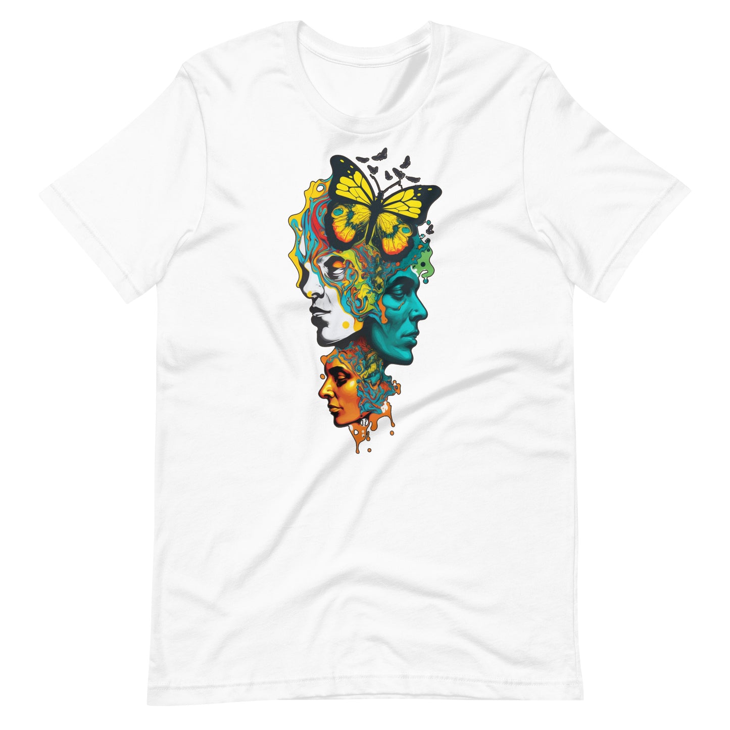 Psychedelic Butterfly Melt T-Shirt | AI-Generated Tee
