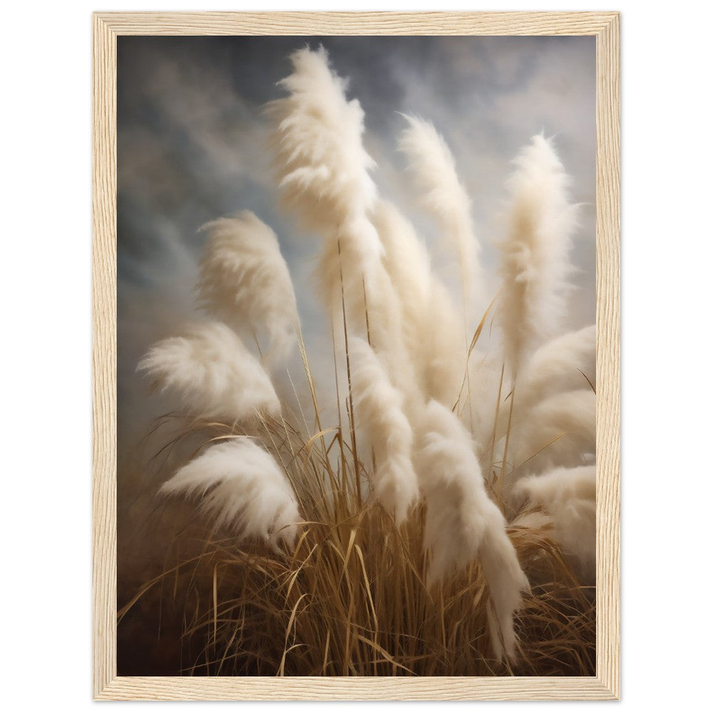 The Grass is Blowing in the Wind Wooden Framed Poster - Captivating Wall Art