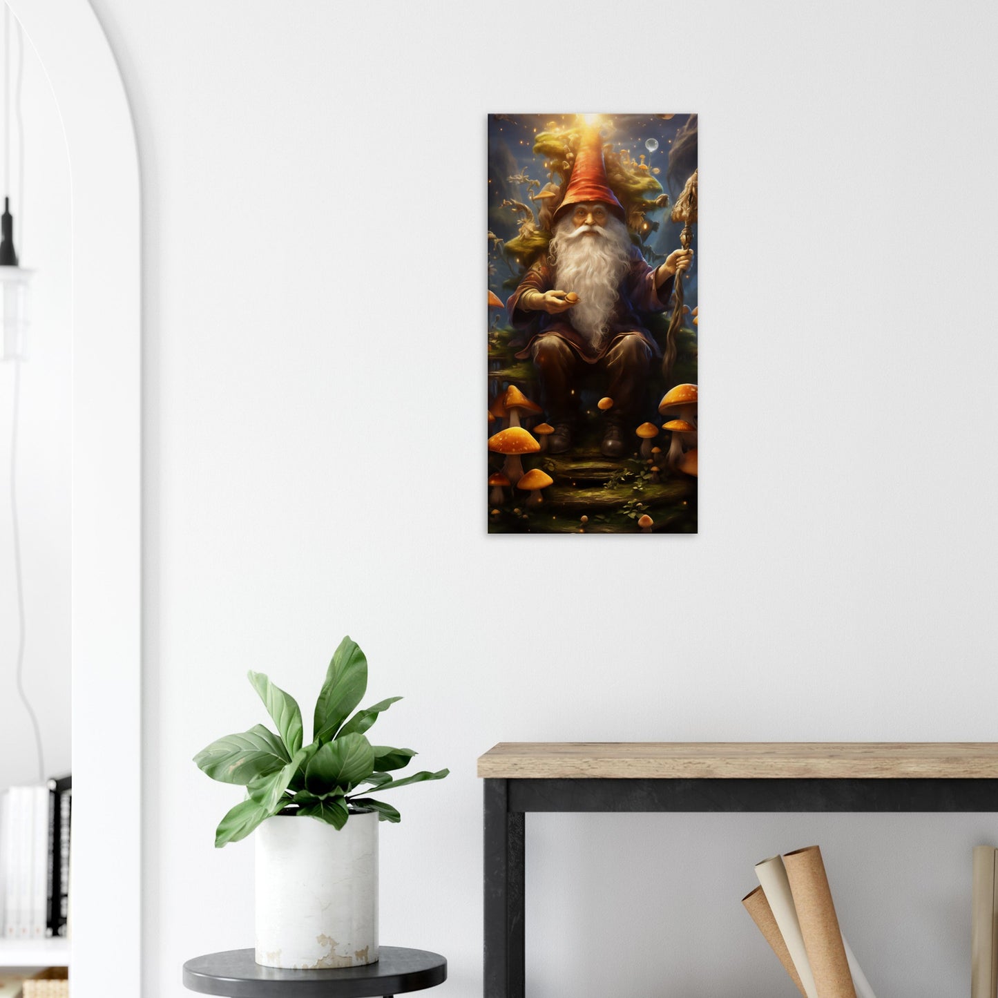 Psychedelic Art Mushroom Wizard Canvas Wall Decor - Magical Art for Enchanting Spaces