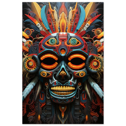 Tribal Witch Doctor Psychedelic Art Canvas: A Mesmerizing Journey into the Mystical