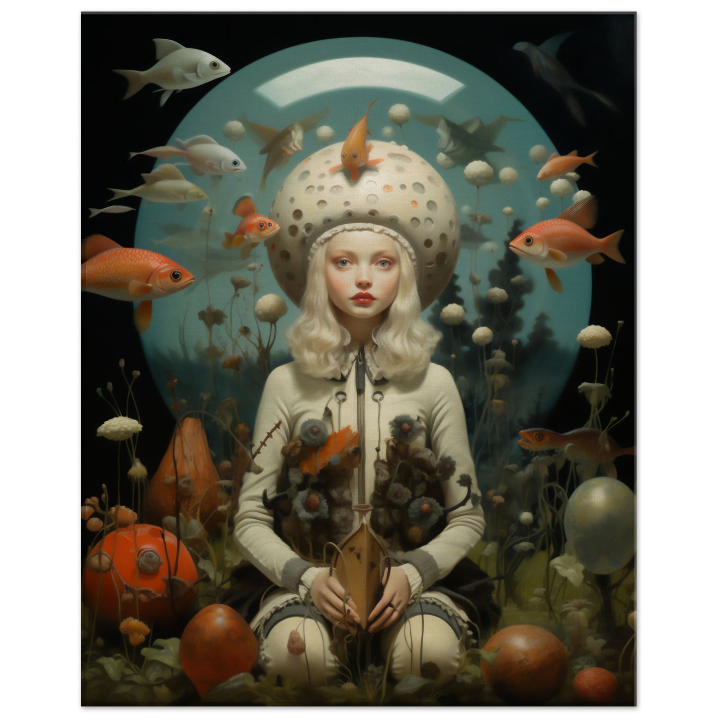 Surrealistic Undersea Escape Pod" Canvas Print