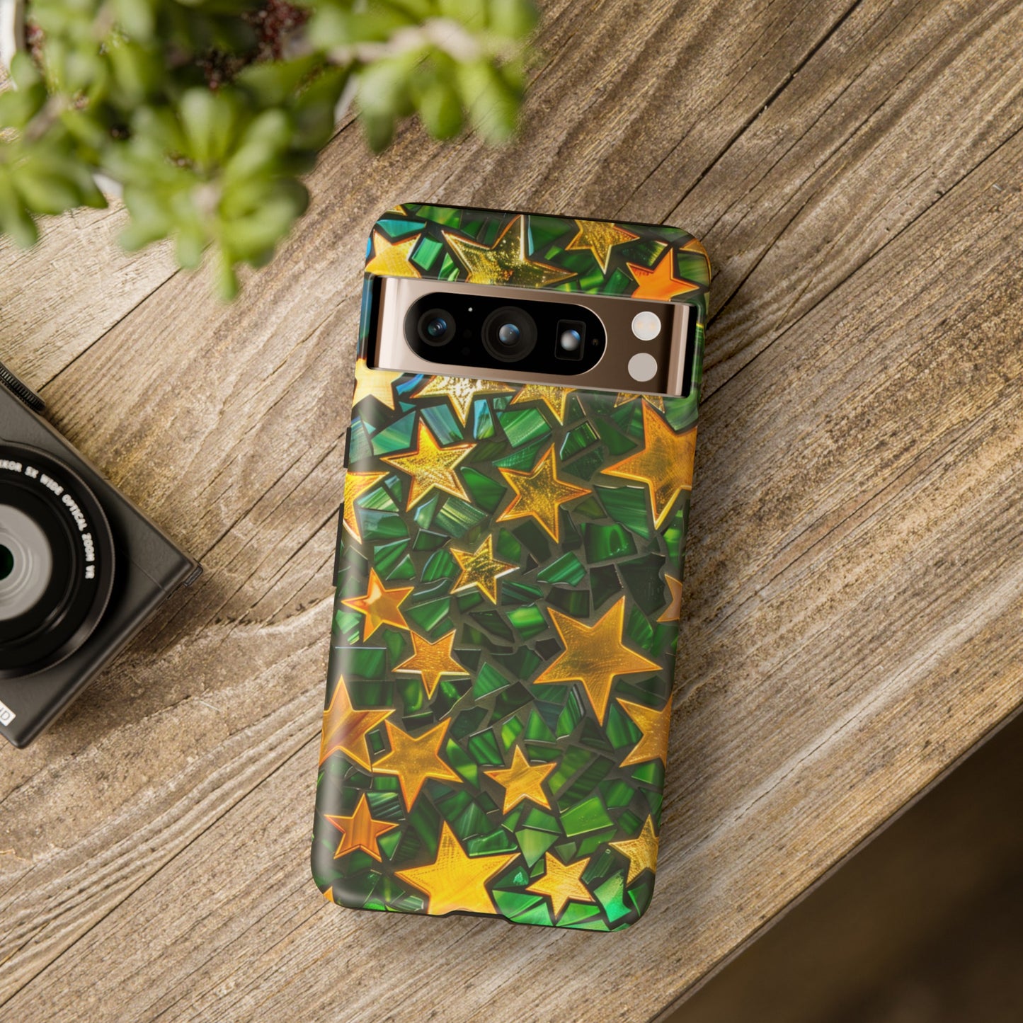 Green Celestial Stained Glass Mosaic Phone Case