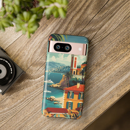 Midcentury French Riviera Landscape Painting Phone Case