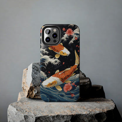 Graceful Flow: Koi Fish Inspired | Japanese Art Masterpiece iPhone Case