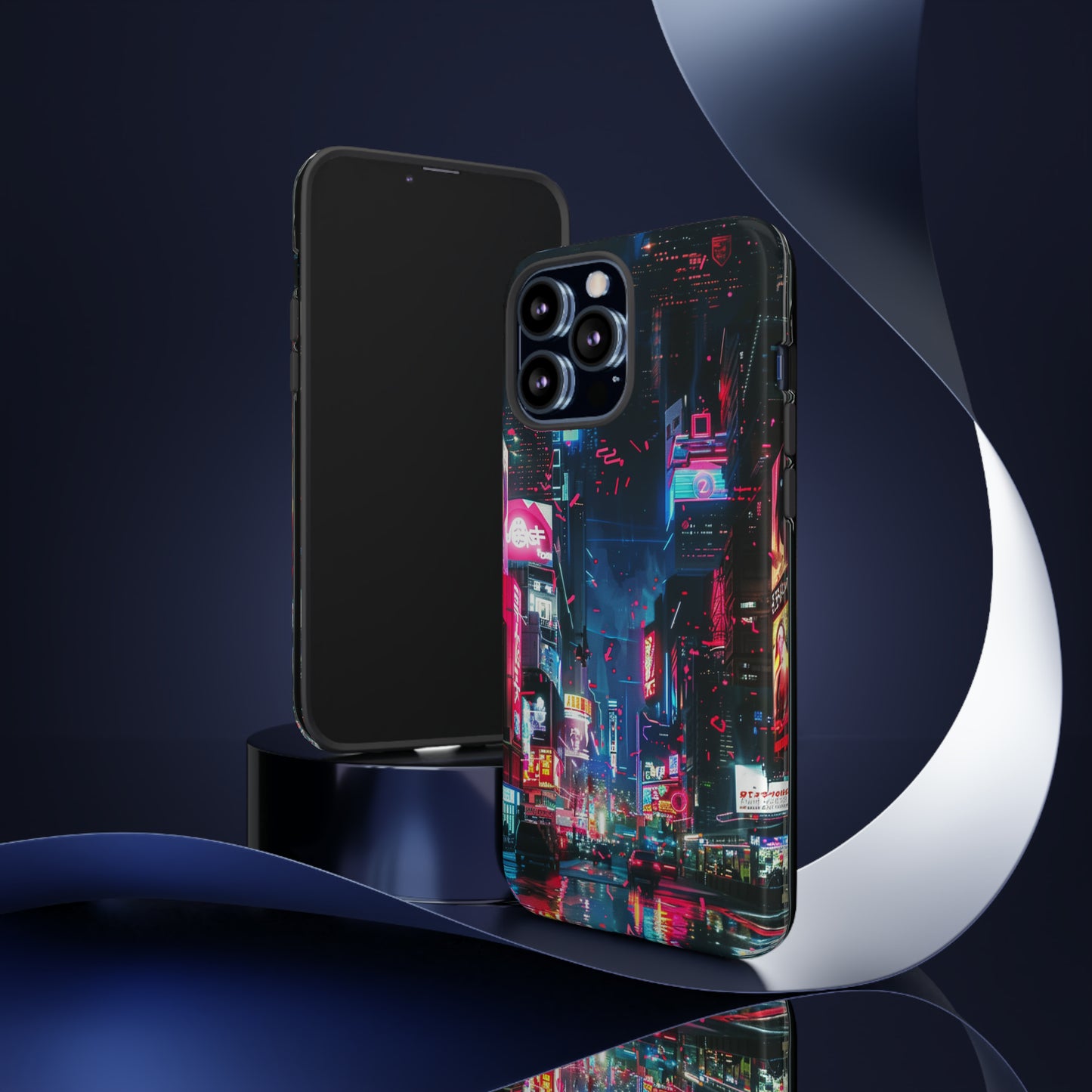 Cyberpunk Tokyo Cityscape Phone Case