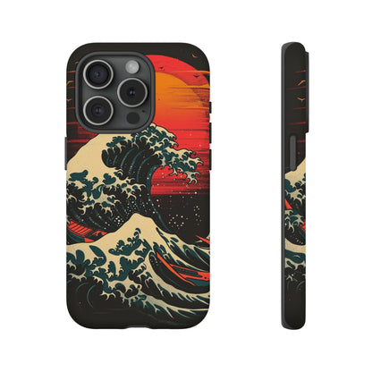 Great Wave off Kanagawa Retro Sunset