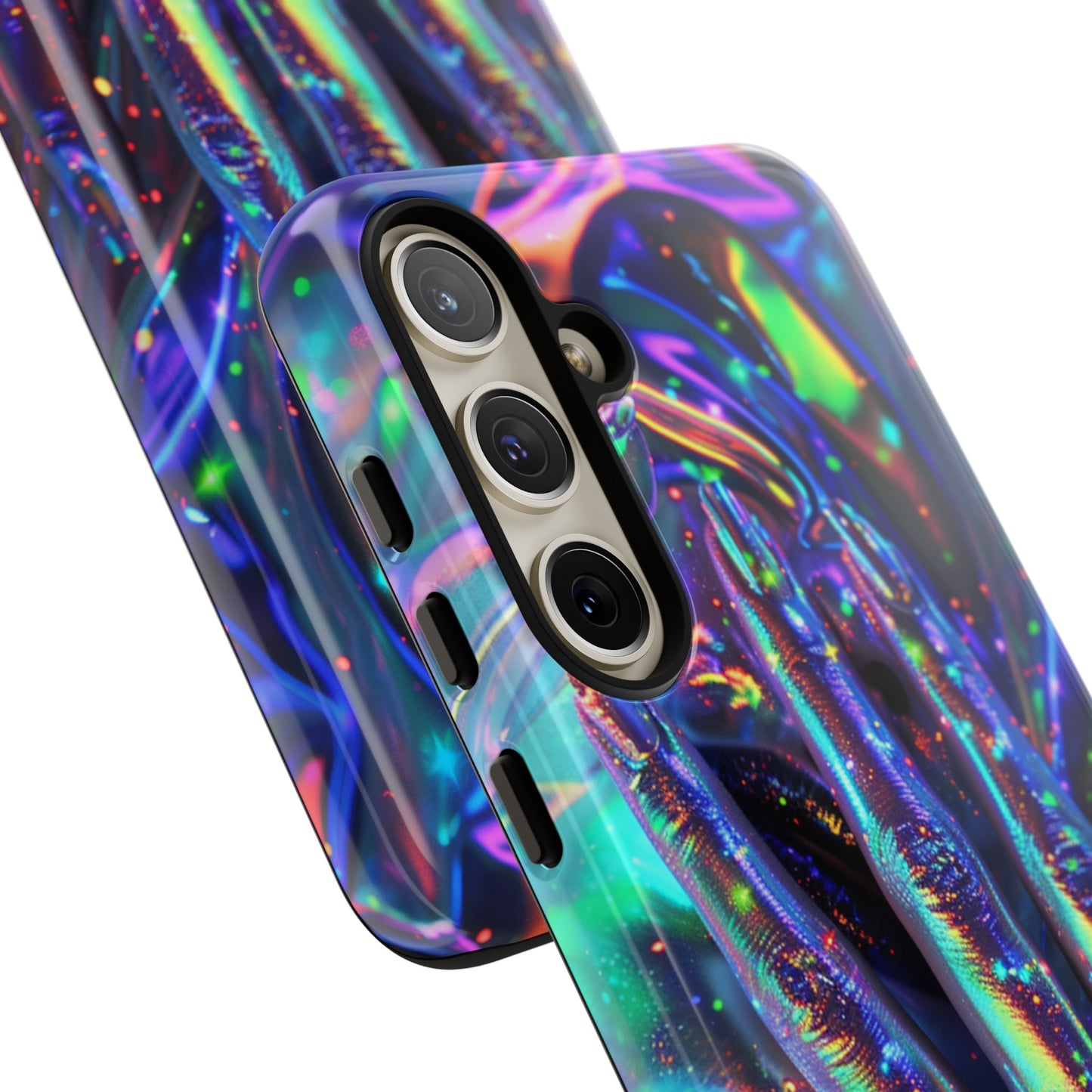 Marbled opalescent Holographic Print Phone Case