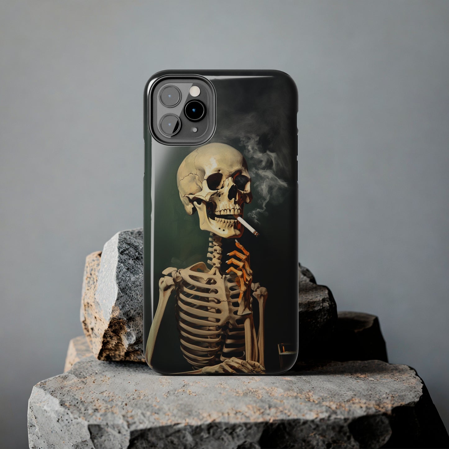 Smoking Skull iPhone Case | Edgy Style with a Mysterious Vibe for iPhone 11, 12, 13, 14, SE 2020 & Mor