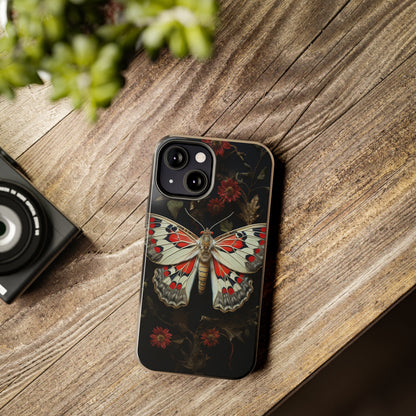 Deadhead Moth Gothic Floral Aesthetic Dark Academia iPhone Case | Embrace Mysterious Elegance