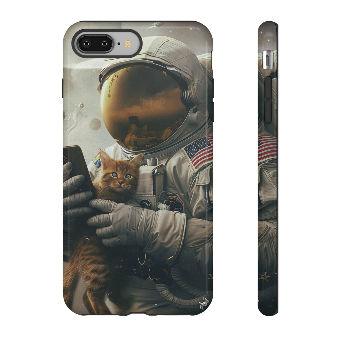 The Astronaut and the Cat Phone Case