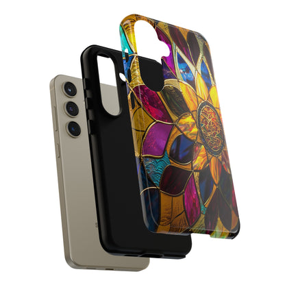 Cosmic Stained Glass Mandala Phone Case