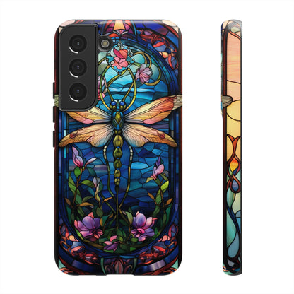 Art Nouveau Stained Glass Dragonfly Phone Case