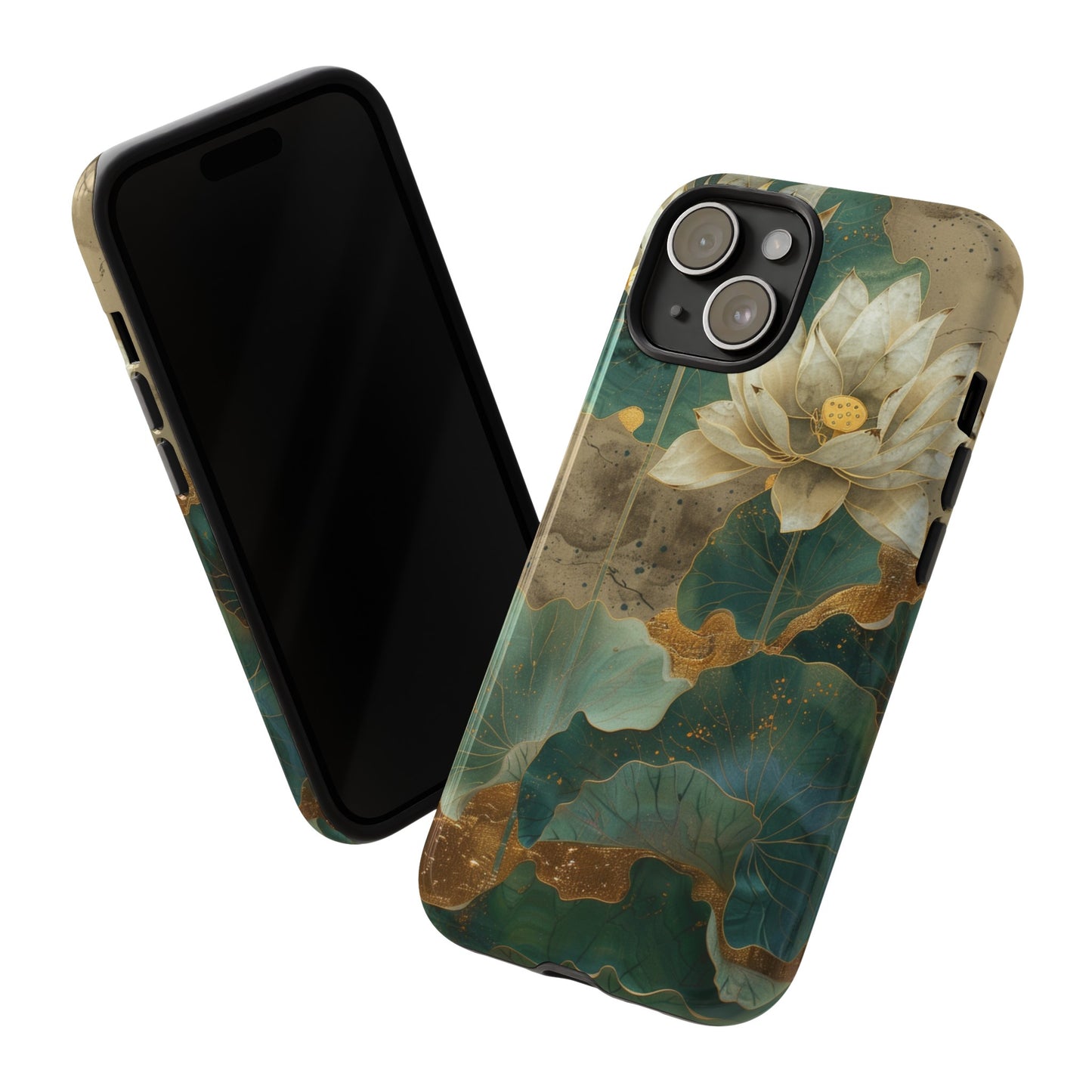 Stained glass lotus floral design cover for Samsung Galaxy S24