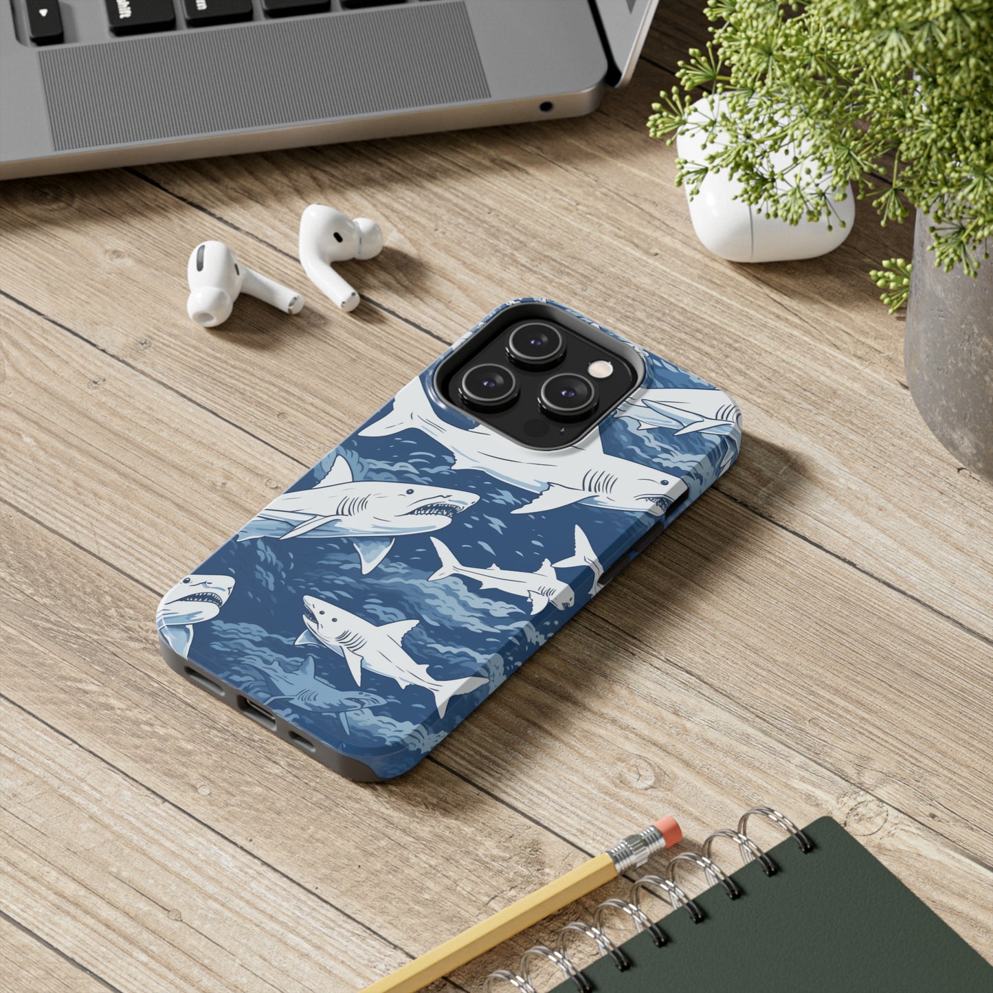 Shark Design: Dive into the Depths with an Aquatic Adventure iPhone Case