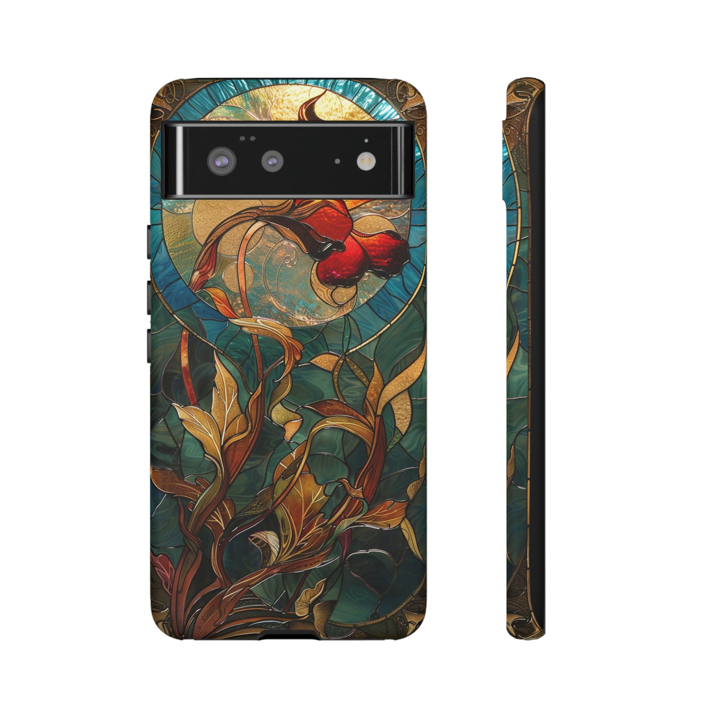 Art Nouveau Floral Full Moon Phone Case