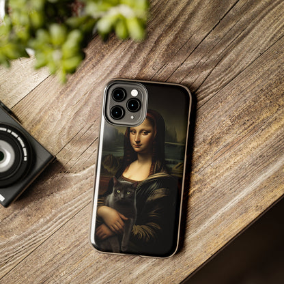 Mona Lisa with Cat iPhone Case | Art Phone Cases