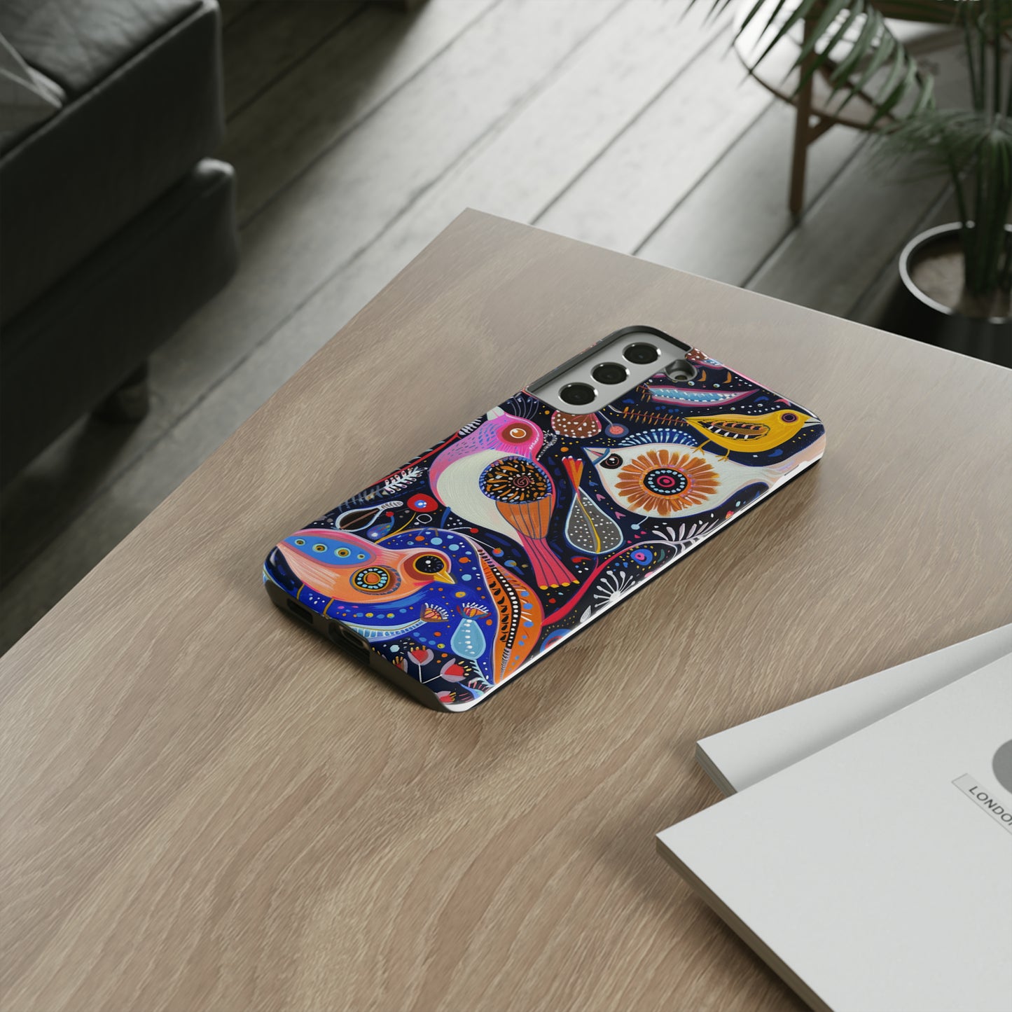 Mexican Style Bird Painting Phone Case