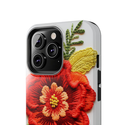 Floral Embroidery iPhone Case