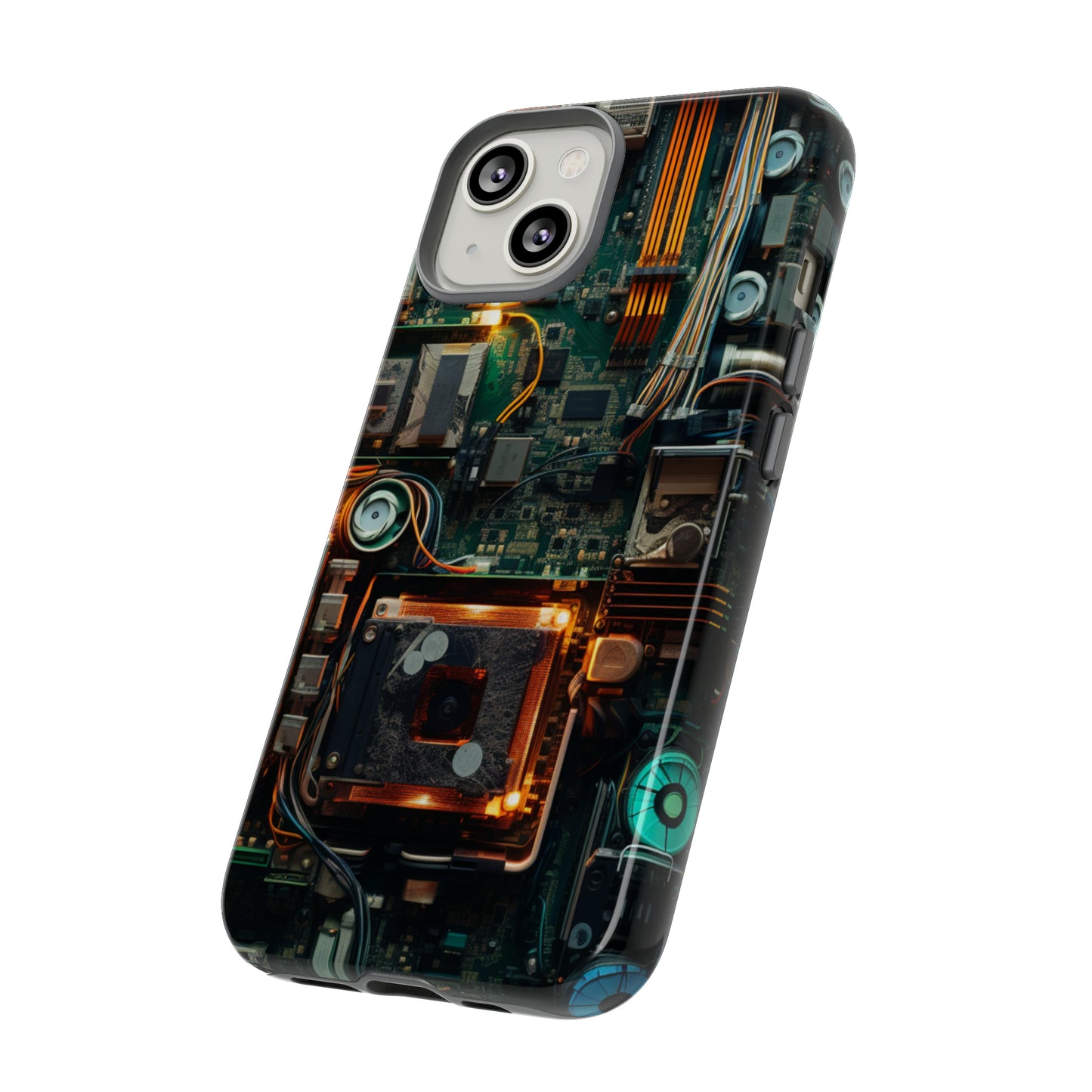 Intricate motherboard pattern case for iPhone 14 Plus