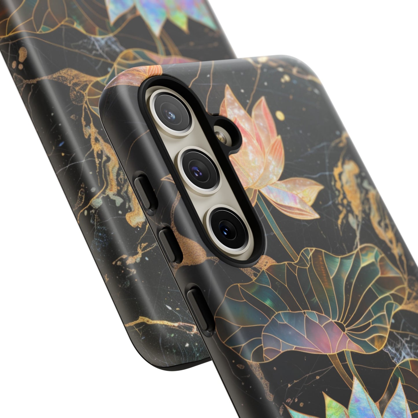 Zen Stained Glass Lotus Floral Design Phone Case