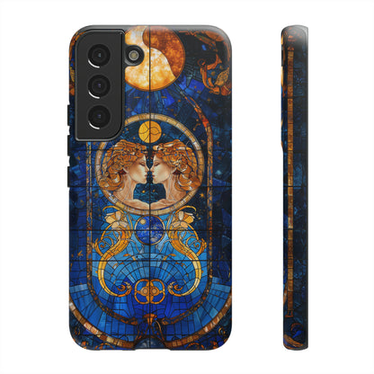 Gemini Astrology Stained Glass Phone Case