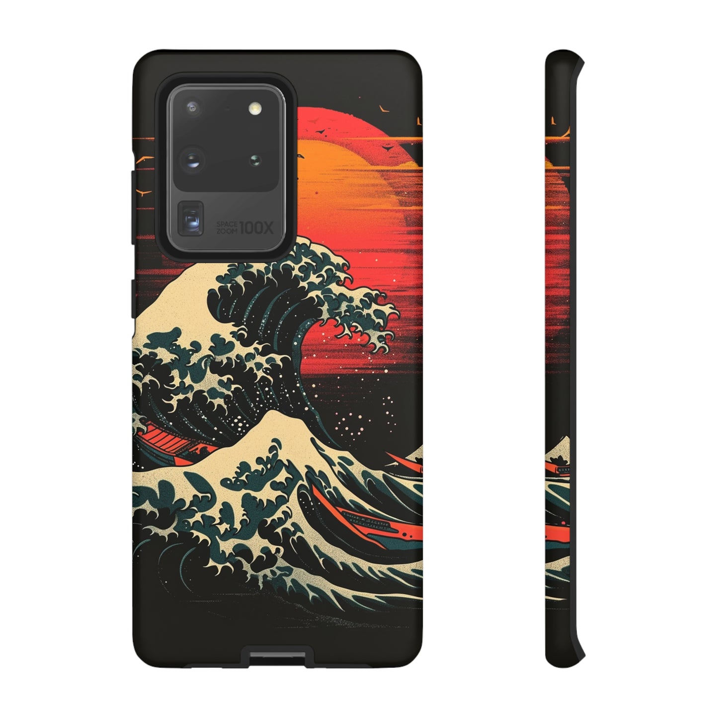 Great Wave off Kanagawa Retro Sunset