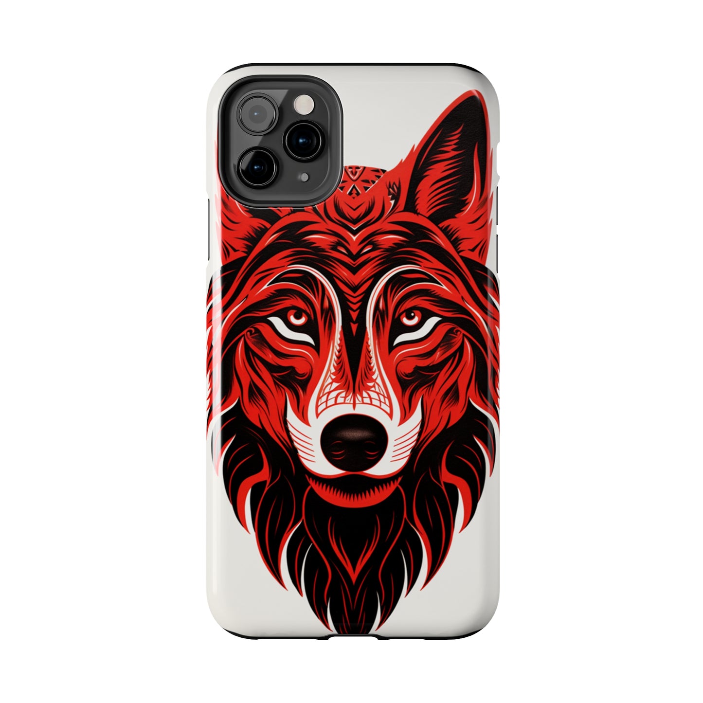 Mystic Echoes: Native American Tribal Wolf | Cultural Heritage iPhone Case