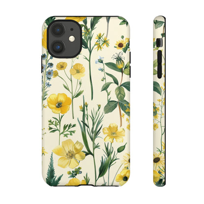 Floral Sage Yellow Wildflower Phone Case